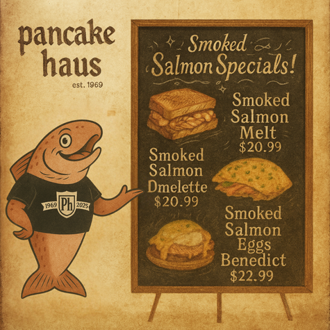 Salmon Table Marker Graphic